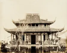 Tea Room on Water, 1860. Creator: Felice Beato