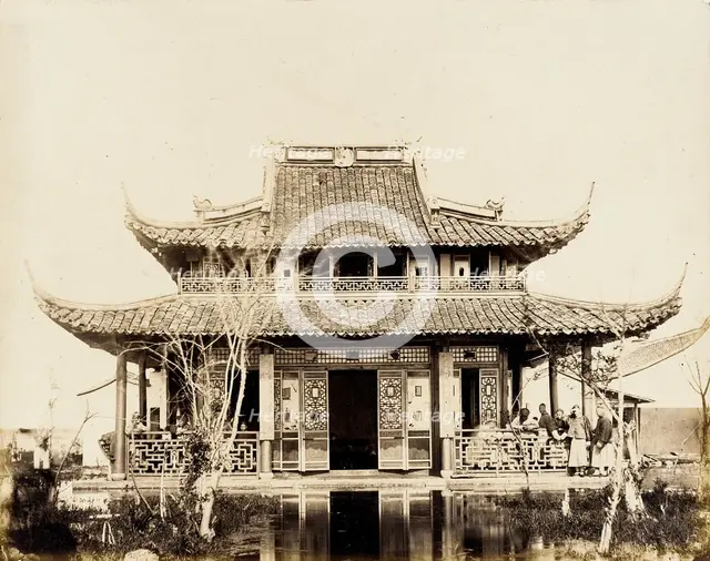 Tea Room on Water, 1860. Creator: Felice Beato.