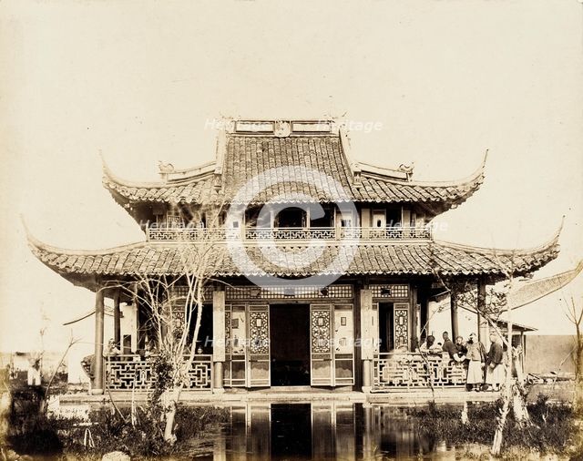 Tea Room on Water, 1860. Creator: Felice Beato.