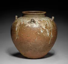 Tea Storage Jar, mid- to late 1600s. Creator: Nonomura Ninsei (Japanese, active 1600s)