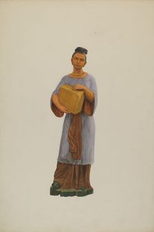 Tea Store Figure, c. 1938. Creator: John W Kelleher