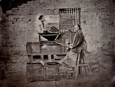 Tea sorting, end of 19th century. Creator: Nikolai Apollonovich Charushin
