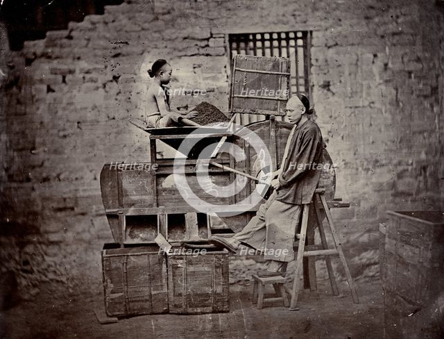 Tea sorting, end of 19th century. Creator: Nikolai Apollonovich Charushin.