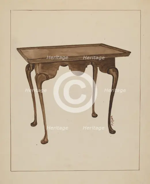 Tea Table, 1935/1942. Creator: Florence Neal.