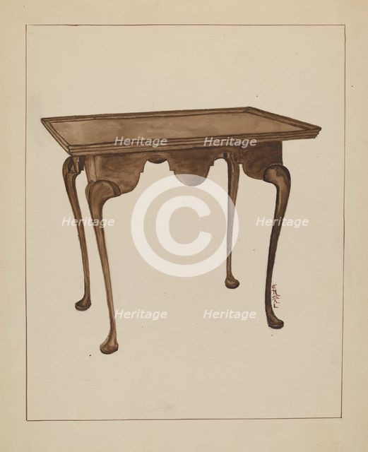 Tea Table, 1935/1942. Creator: Florence Neal.