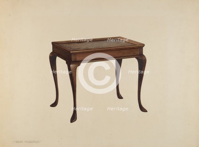 Tea Table, 1939. Creator: Owen Middleton.