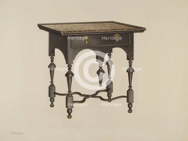 Tea Table, 1940. Creator: Charles Henning.