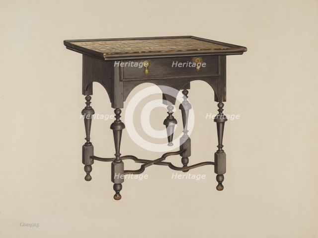 Tea Table, 1940. Creator: Charles Henning.
