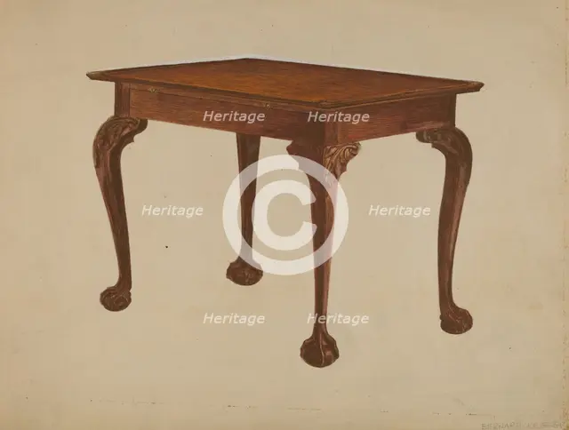 Tea Table, c. 1936. Creator: Bernard Krieger.