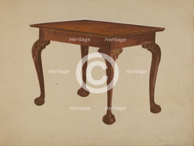 Tea Table, c. 1936. Creator: Bernard Krieger.