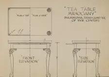 Tea Table, c. 1936. Creator: Bernard Krieger