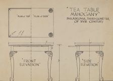 Tea Table, c. 1936. Creator: Bernard Krieger