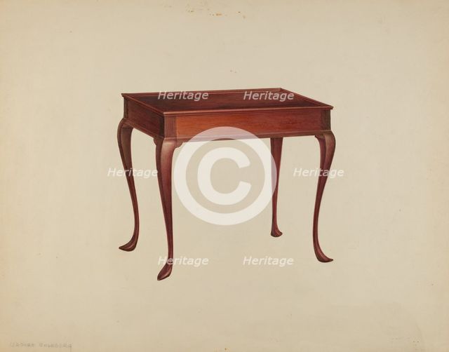 Tea Table, c. 1939. Creator: Isadore Goldberg.