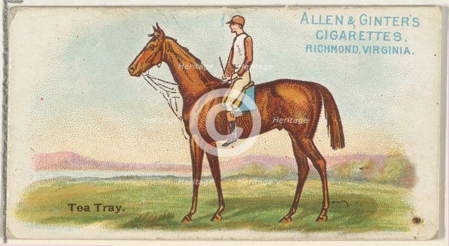 Tea Tray, from The World's Racers series (N32) for Allen & Ginter Cigarettes, 1888. Creator: Allen & Ginter.