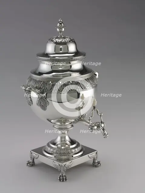 Tea Urn, 1811-1825. Creator: Harvey Lewis (American, 1835).