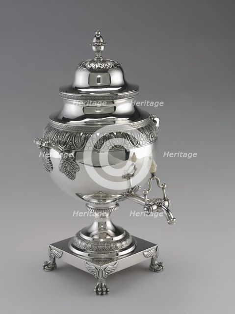 Tea Urn, 1811-1825. Creator: Harvey Lewis (American, 1835).
