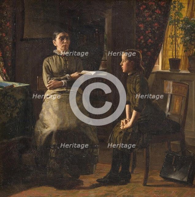 Teacher and student, 1885. Creator: Axel Helsted.