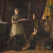 Teacher and student, 1885. Creator: Axel Helsted