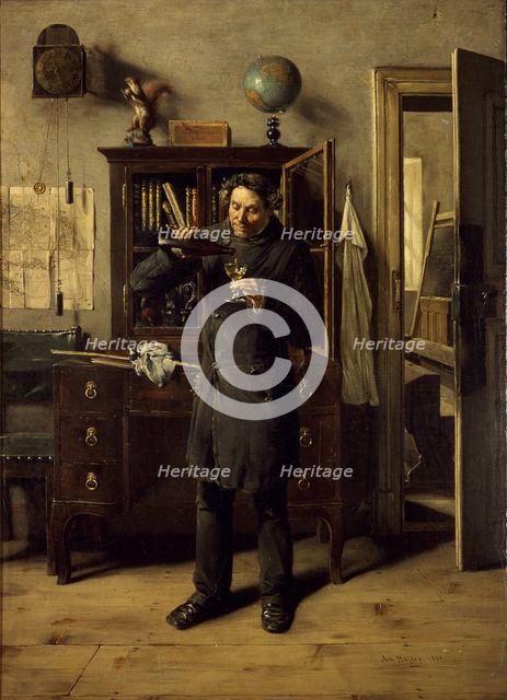 Teacher Drunkard, 1882. Artist: Müller, Anton Eduard (1853-1897)