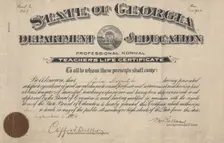 Teaching certificate, 1924. Creator: Unknown