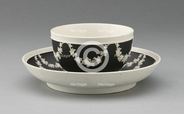 Teacup and Saucer, Burslem, c. 1800. Creator: Wedgwood.