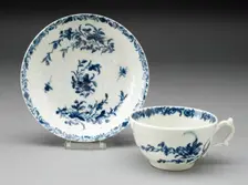 Teacup and Saucer, Worcester, c. 1760. Creator: Royal Worcester