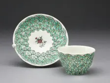 Teabowl and Saucer, Saint-Cloud, c. 1720. Creator: Saint-Cloud Porcelain Manufactory