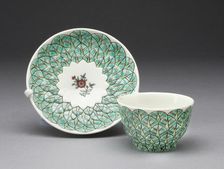 Teabowl and Saucer, Saint-Cloud, c. 1720. Creator: Saint-Cloud Porcelain Manufactory