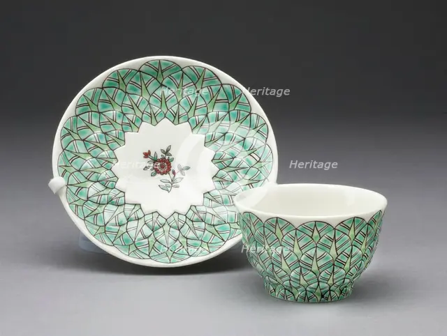 Teabowl and Saucer, Saint-Cloud, c. 1720. Creator: Saint-Cloud Porcelain Manufactory.
