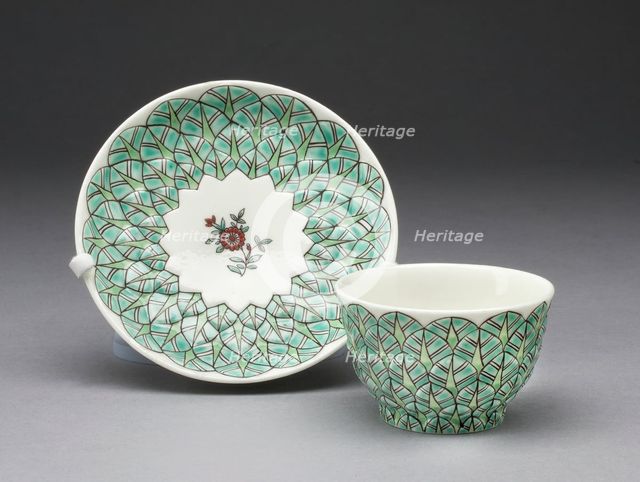 Teabowl and Saucer, Saint-Cloud, c. 1720. Creator: Saint-Cloud Porcelain Manufactory.