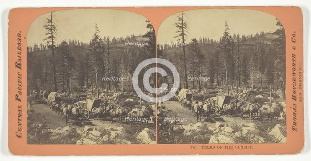 Teams on the Summit, 1867. Creator: Lawrence & Houseworth.