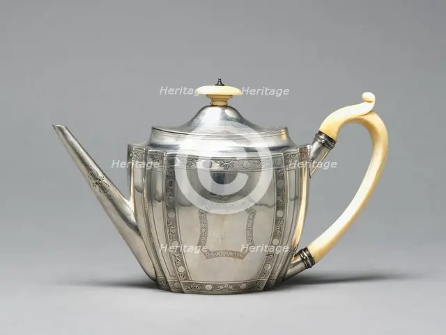 Teapot, 1795. Creator: George Smith (British), firm of ; Thomas Hayter (British), firm of.