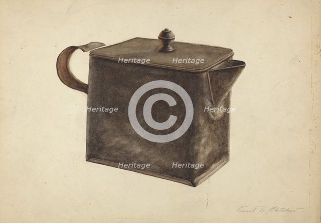 Teapot, 1935/1942. Creator: Daniel Fletcher.