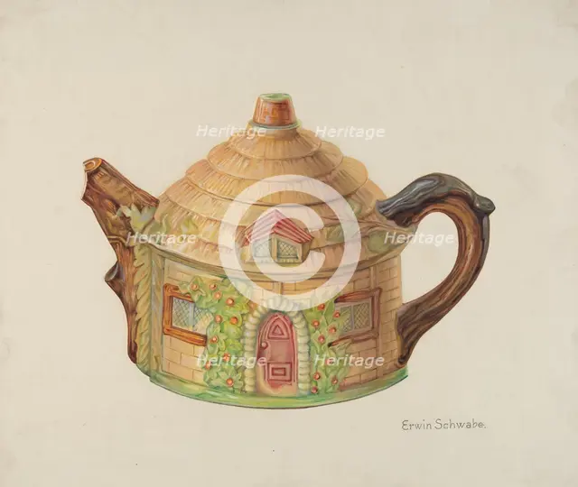 Teapot, 1935/1942. Creator: Erwin Schwabe.