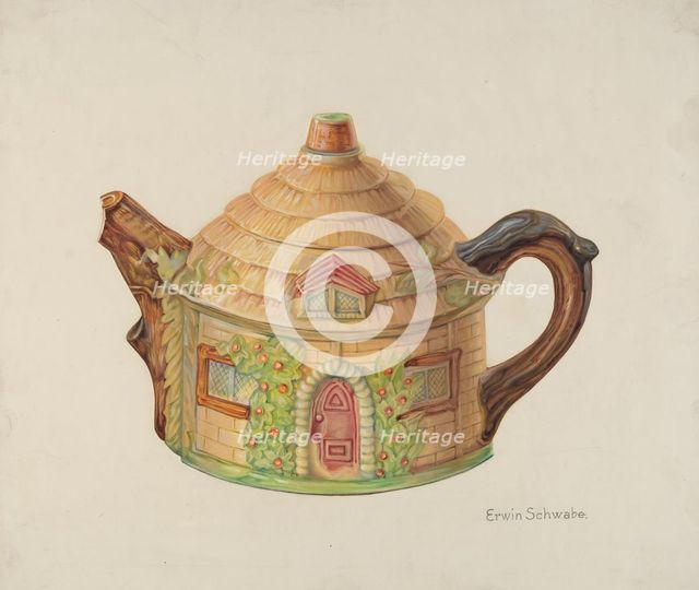 Teapot, 1935/1942. Creator: Erwin Schwabe.