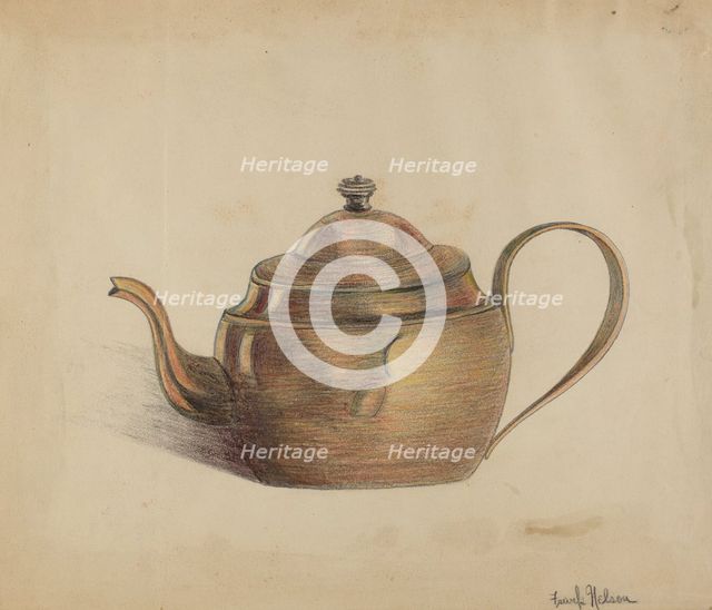 Teapot, 1935/1942. Creator: Frank Nelson.