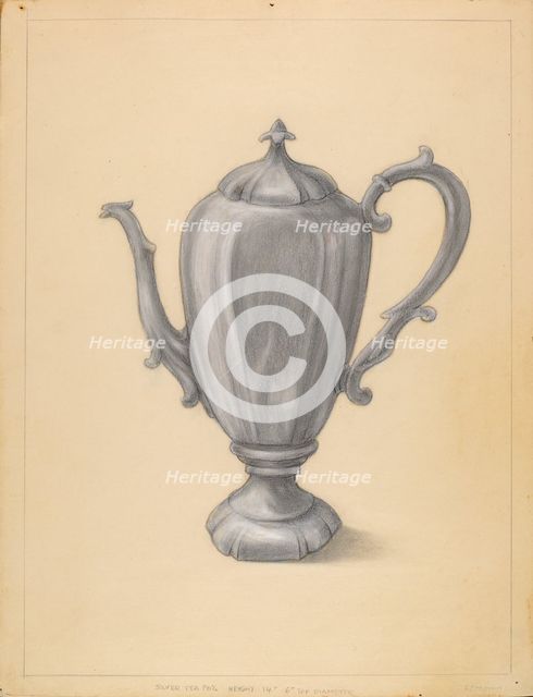 Teapot, 1935/1942. Creator: Franklin C. Moyan.