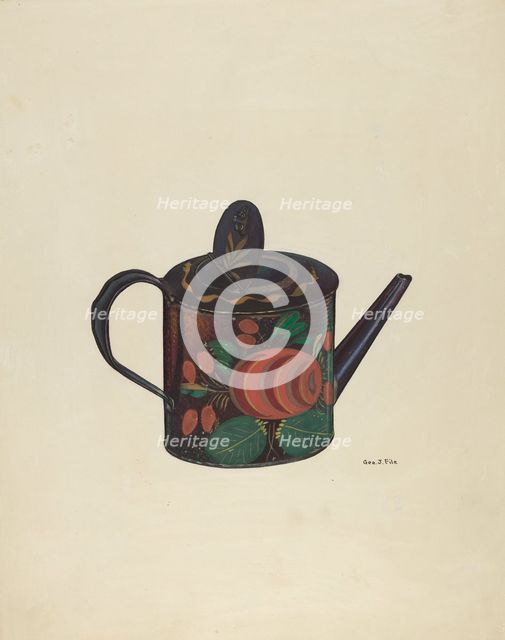 Teapot, 1935/1942. Creator: George File.