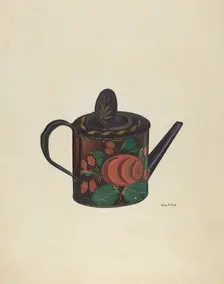 Teapot, 1935/1942. Creator: George File