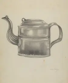 Teapot, 1935/1942. Creator: Grace Halpin