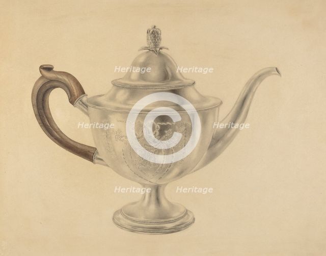 Teapot, 1935/1942. Creator: Unknown.