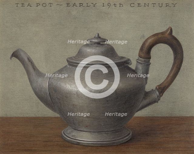 Teapot, 1935/1942. Creator: Unknown.