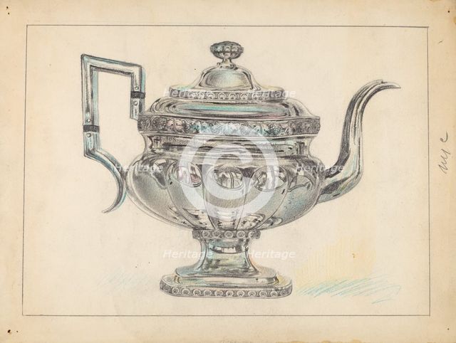 Teapot, 1935/1942. Creator: Unknown.