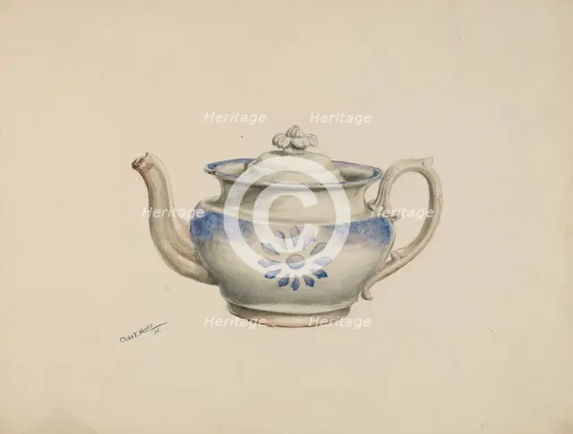 Teapot, 1938. Creator: Charles Moss.