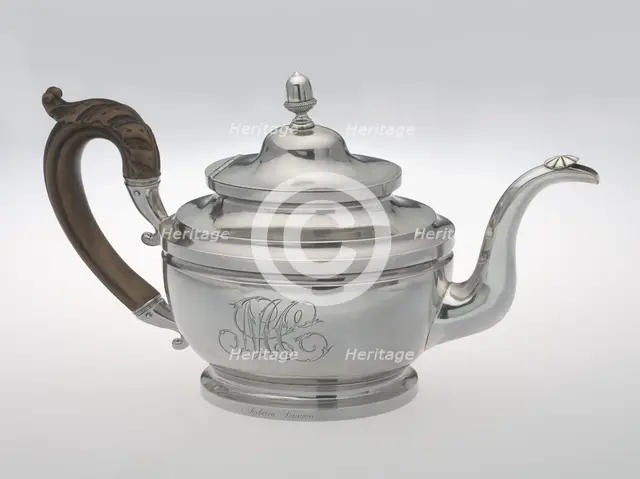 Teapot made by Peter Bentzon, ca. 1817-1829. Creator: Peter Bentzon.