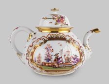 Teapot, Meissen, 1723/24. Creator: Meissen Porcelain