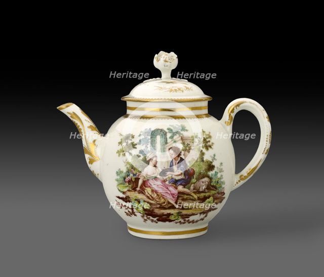 Teapot and lid, 1772. Artist: Fidele Duvivier.