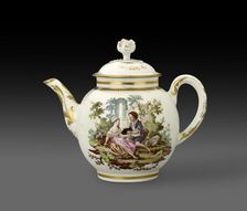 Teapot and lid, 1772. Artist: Fidele Duvivier