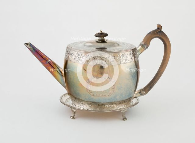 Teapot and Stand, London, 1790. Creator: William Vincent.