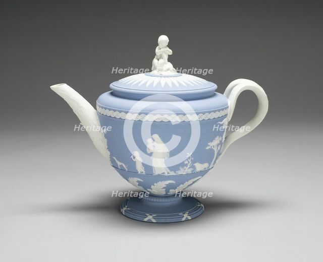 Teapot, Burslem, 1775/80. Creator: Wedgwood.